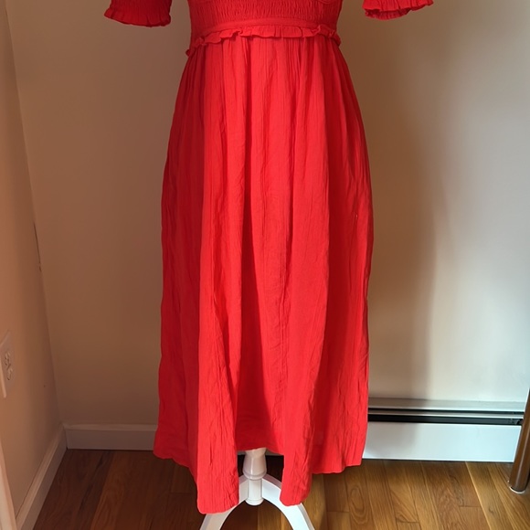 Free People Sunshine Season Midi Dress Red - Picture 7 of 16